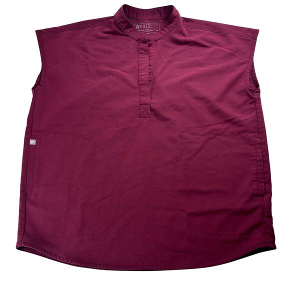 FIGS Rafaela Burgundy scrub top XS - Picture 1 of 7